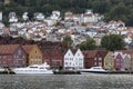 Historic buildings on Bergen Haven Norway